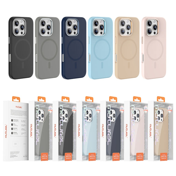 For iPhone 16 Pro Max Mutural Karen Series Liquid Silicone MagSafe Magnetic Phone Case(Desert Gold)