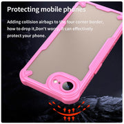 For iPhone 16e Armor Glaze PC Hybrid TPU Phone Case(Pink)
