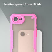 For iPhone 16e Armor Glaze PC Hybrid TPU Phone Case(Pink)
