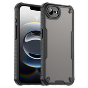 For iPhone 16e Armor Glaze PC Hybrid TPU Phone Case(Black)
