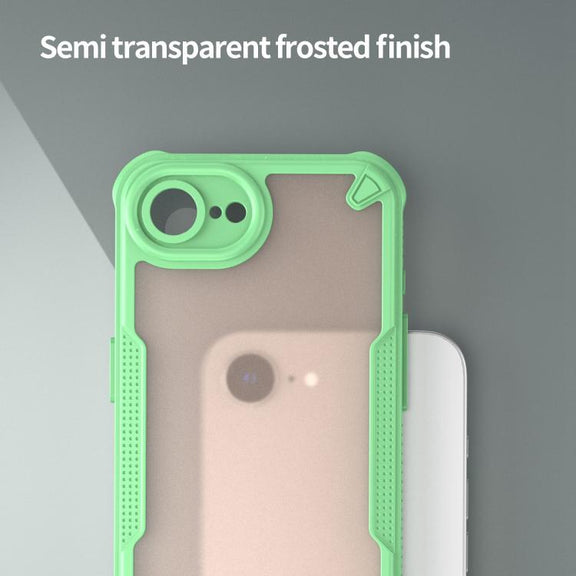 For iPhone 16e Armor Glaze PC Hybrid TPU Phone Case(Green)