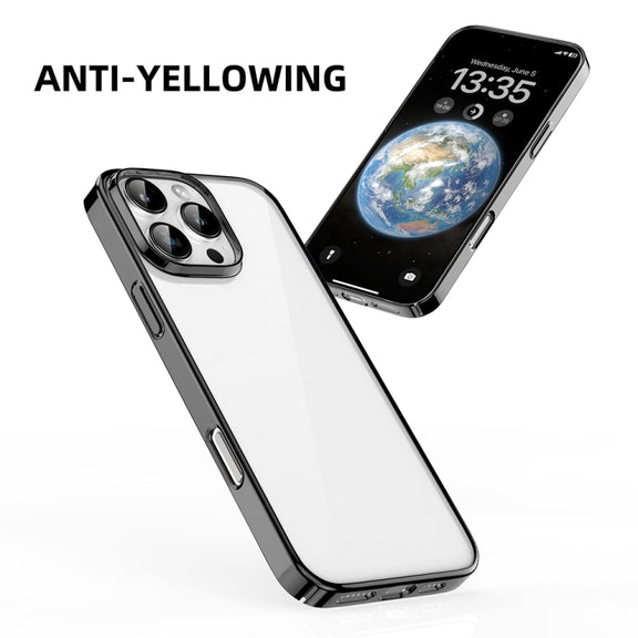 For iPhone 16 Pro Max Mutural Jiantou Series Electroplating Hybrid PC Phone Case(Mocha Gold)