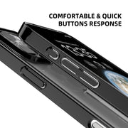 For iPhone 16 Mutural Jiantou Series Electroplating Hybrid PC Phone Case(Grey)