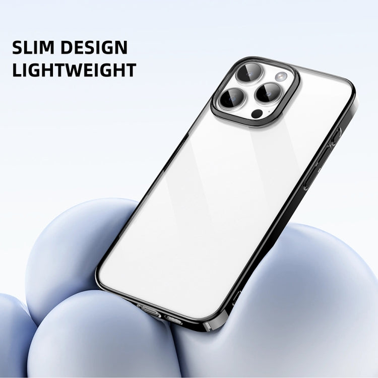 For iPhone 16 Mutural Jiantou Series Electroplating Hybrid PC Phone Case(Dark Blue)