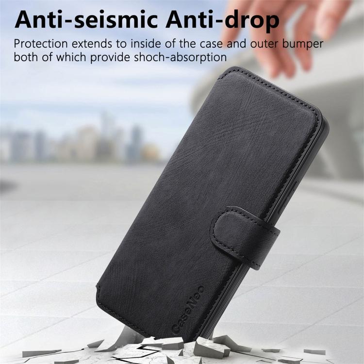 For Honor 400 Global 156.5mm CaseNeo MagSafe RFID Anti-theft Retro Leather Phone Case(Black)