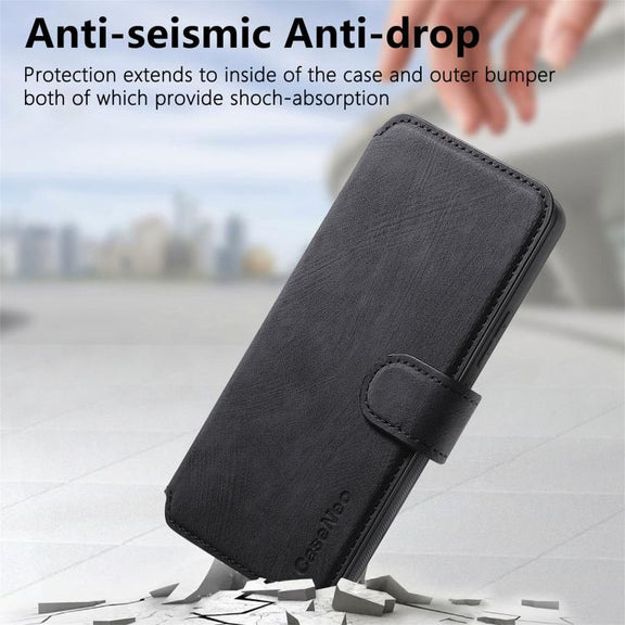 For Honor 400 Global 156.5mm CaseNeo MagSafe RFID Anti-theft Retro Leather Phone Case(Black)