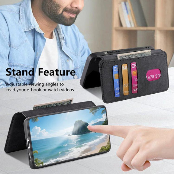 For Honor 400 Global 156.5mm CaseNeo MagSafe RFID Anti-theft Retro Leather Phone Case(Black)