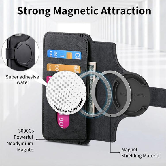 For Honor 400 Global 156.5mm CaseNeo MagSafe RFID Anti-theft Retro Leather Phone Case(Black)