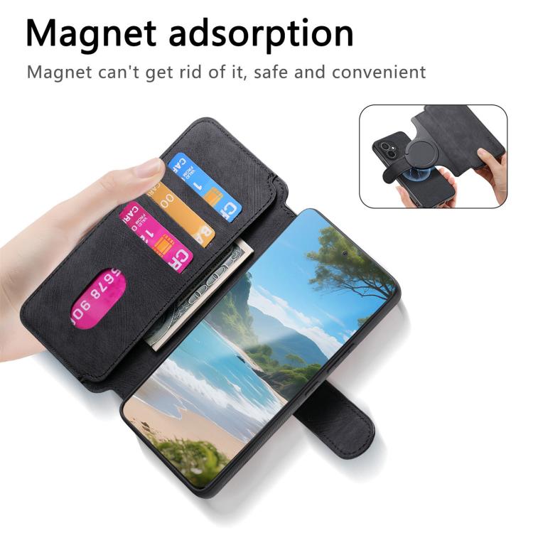 For Honor 400 Global 156.5mm CaseNeo MagSafe RFID Anti-theft Retro Leather Phone Case(Black)
