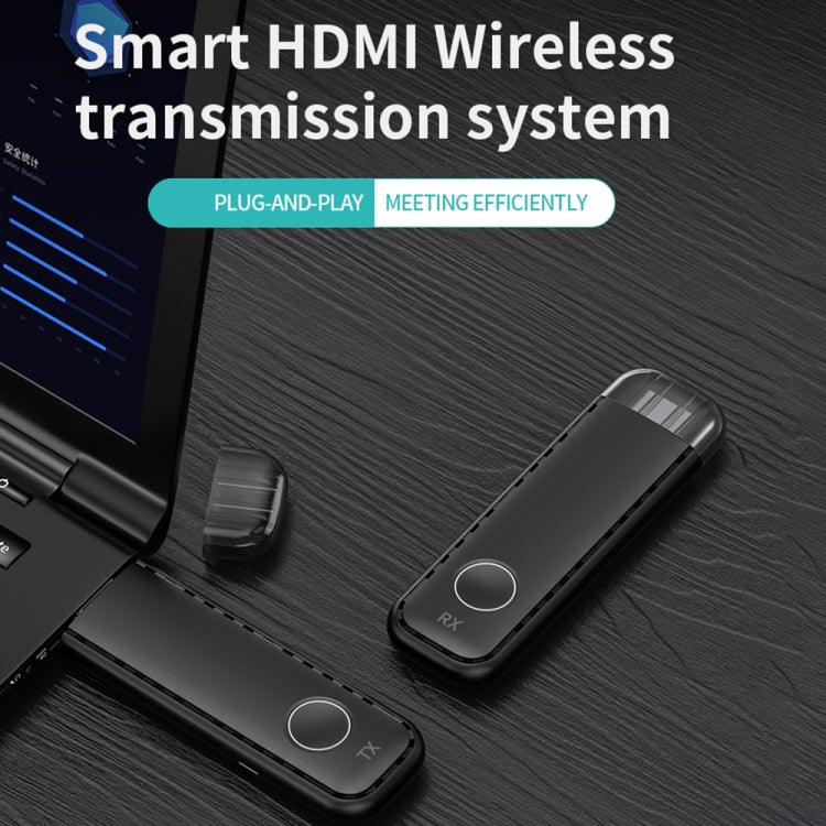 G57 Smart Wireless Assistance System HDMI Wireless Extender with Transmitter and Receiver(Black)