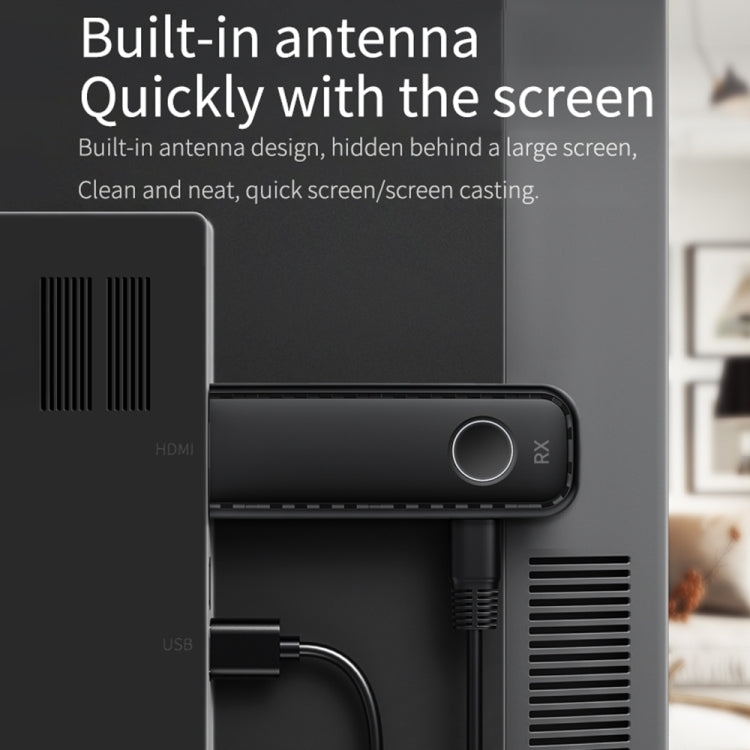 G57 Smart Wireless Assistance System HDMI Wireless Extender with Transmitter and Receiver(Black)