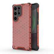 For Samsung Galaxy S25 Ultra 5G Honeycomb Shockproof Phone Case(Red)