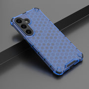 For Samsung Galaxy S25+ 5G Honeycomb Shockproof Phone Case(Blue)
