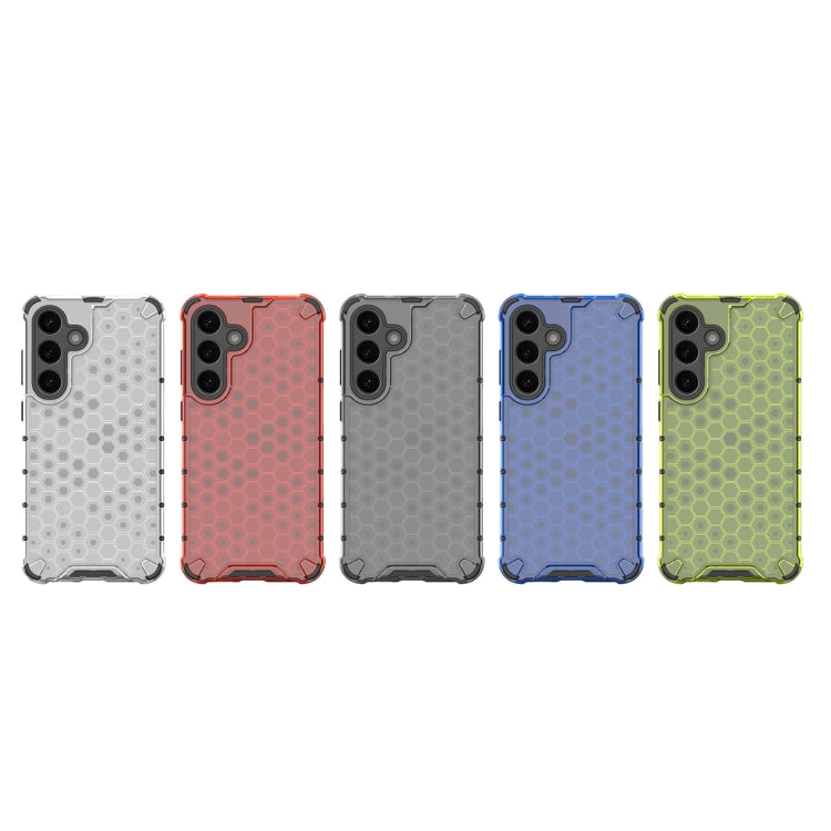 For Samsung Galaxy S25 5G Honeycomb Shockproof Phone Case(Red)