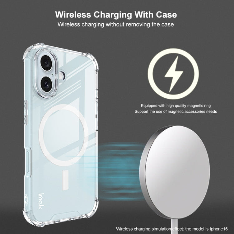 For iPhone 16 Pro IMAK Space Shield PC + TPU Airbag Shockproof MagSafe Phone Case(Transparent)