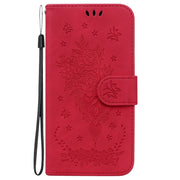 For Samsung Galaxy S25+ 5G Butterfly Rose Embossed Leather Phone Case(Red)