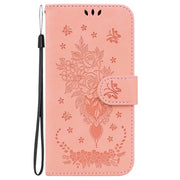 For Samsung Galaxy S25 Ultra 5G Butterfly Rose Embossed Leather Phone Case(Pink)