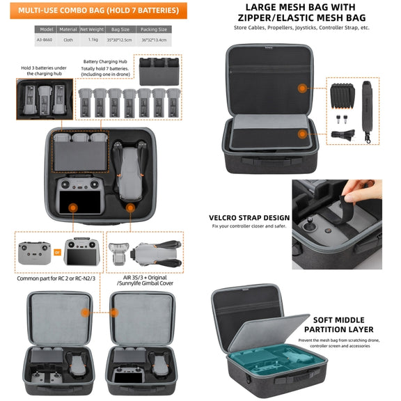 Sunnylife Carrying Case Bag, Model:A3-B658 Drone Body Bag