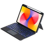 For Huawei MatePad SE 11 2024 Detachable Backlit Bluetooth Keyboard Leather Case with Touchpad(Black)