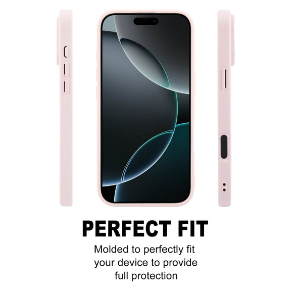 For iPhone 16 Pro GEBEI Plain Leather TPU Hybrid PU Phone Case(Pink)
