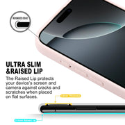 For iPhone 16 Pro GEBEI Plain Leather TPU Hybrid PU Phone Case(Pink)