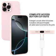 For iPhone 16 Pro GEBEI Plain Leather TPU Hybrid PU Phone Case(Pink)