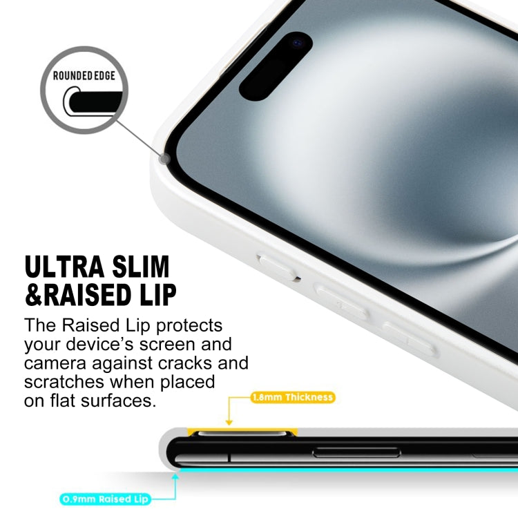 For iPhone 16 GEBEI Plain Leather TPU Hybrid PU Phone Case(White)