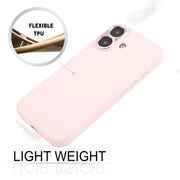 For iPhone 16 GEBEI Plain Leather TPU Hybrid PU Phone Case(Pink)