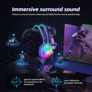 ONIKUMA X29 Head-mounted RGB Light Wired Gaming Headset, Cable Length: 2.2m(Black)