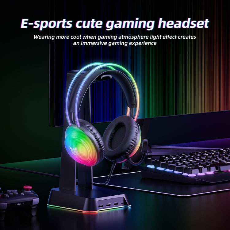 ONIKUMA X29 Head-mounted RGB Light Wired Gaming Headset, Cable Length: 2.2m(Black)
