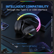 ONIKUMA X33 Head-mounted RGB Light E-Sports Gaming Headset, Cable Length: 2m(Black)