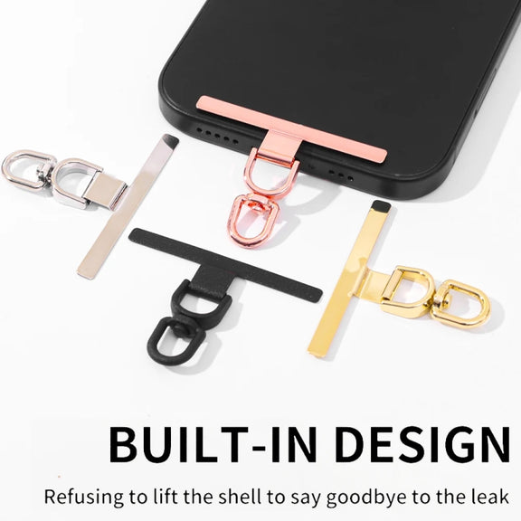 360 Degree Rotation T-shape Metal Mobile Phone Lanyard Fixing Gasket(Gold)