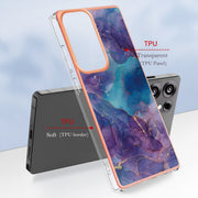 For Samsung Galaxy S25 Ultra 5G Electroplating Marble Dual-side IMD Phone Case(Purple 016)