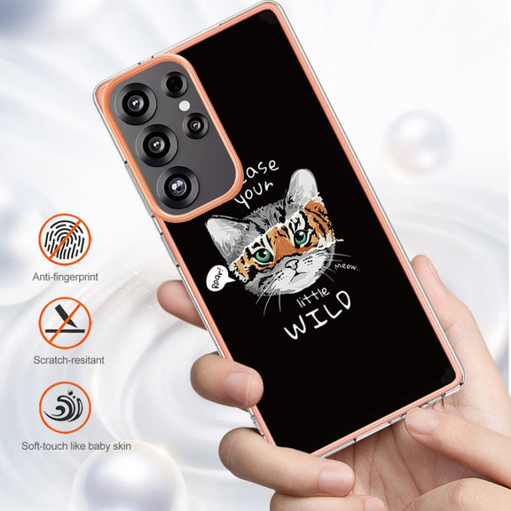For Samsung Galaxy S25 Ultra 5G Electroplating Marble Dual-side IMD Phone Case(Natural Growth)