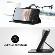 For iPhone 17 Air Triangle Pattern Buckle Clasp Leather Phone Case(Black)