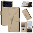 For iPhone 17 Pro Max Triangle Pattern Buckle Clasp Leather Phone Case(Gold) - free shipping - PMc TechLife - Order now!