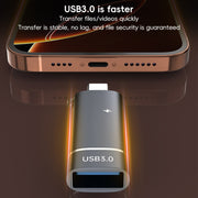 2 in 1 Type-C to USB and Type-C Charging OTG Adapter(Black)