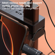 2 in 1 Type-C to USB and Type-C Charging OTG Adapter(Black)