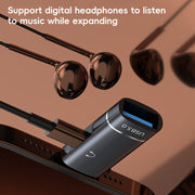 2 in 1 8 Pin to USB and Type-C Earphone Adapter(Grey)