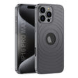 For iPhone 16 Pro Max GKK Plating Leather Wave MagSafe Phone Case(Grey) - free shipping - PMC Jewellery - Order now!