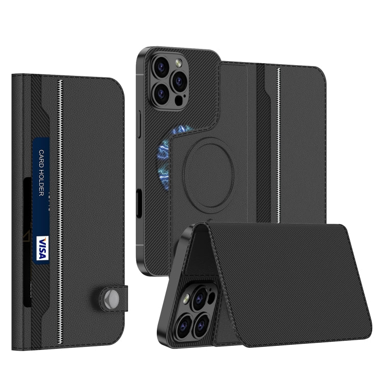 For iPhone 16 Pro GKK Detachable Flip Leather MagSafe Phone Case(Black)