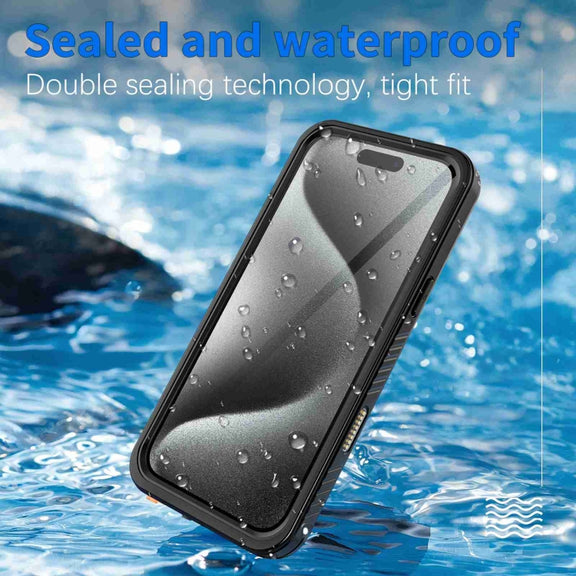 For iPhone 16 Pro Max RedPepper IP68 Water-resistant Triple-proof Phone Case(Black)