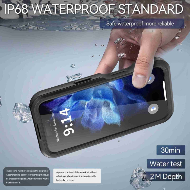 For iPhone 16 Plus RedPepper IP68 Water-resistant Triple-proof MagSafe Phone Case(Black)