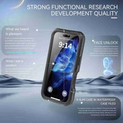 For iPhone 16 RedPepper IP68 Water-resistant Triple-proof MagSafe Phone Case(Black)