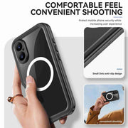 For iPhone 16 RedPepper IP68 Water-resistant Triple-proof MagSafe Phone Case(Black)