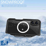 For iPhone 16 RedPepper IP68 Water-resistant Triple-proof MagSafe Phone Case(Black)