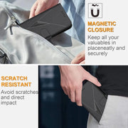 For Samsung Galaxy S25+ 5G Triangle Pattern Buckle Clasp Leather Phone Case(Black)