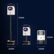 TS-2 1920 x 1080P 240ANSI HiSilicon 352 Android 9.0 Telescopic Projector, EU Plug(White)