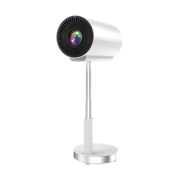 TS-3 1280x720P 260ANSI HiSilicon 352 Android 9.0 Telescopic Projector, US Plug(White)