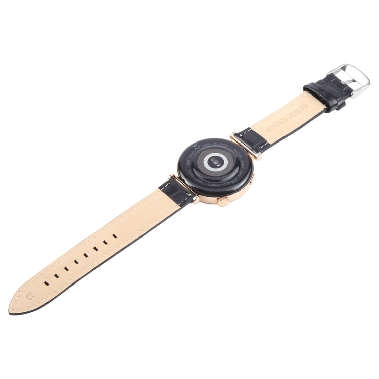 14mm Silver Steel Buckle Genuine Leather Watch Band Wristband(Bamboo Black)